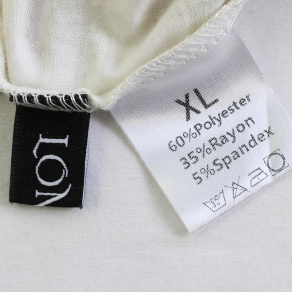 Lomon Women's XL Multicolor Patchwork Design Long Sleeve Blouse