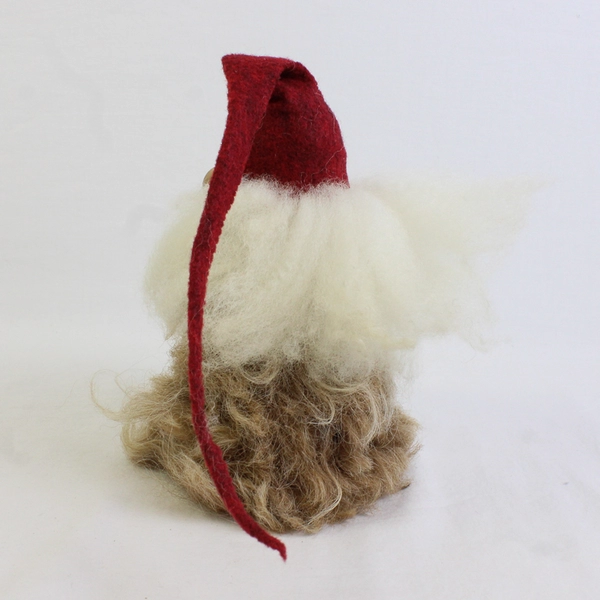 Unbranded Christmas Gnome with Real Fur and Wool 8" Red Hat