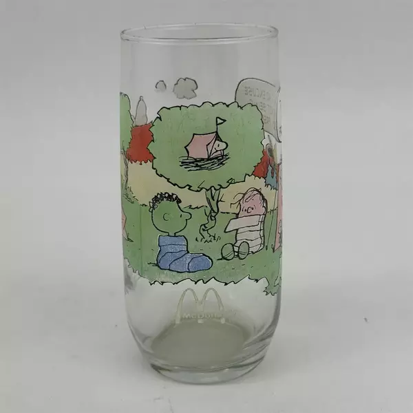 McDonalds Glass Camp Snoopy There's No Excuse for Not Being Properly Prepared