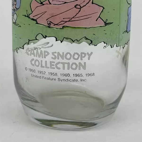 McDonalds Glass Camp Snoopy There's No Excuse for Not Being Properly Prepared