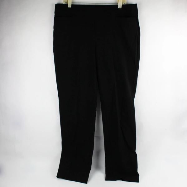 Briggs Solid Black Tapered-Leg Pull-On Pant Women's Size 14