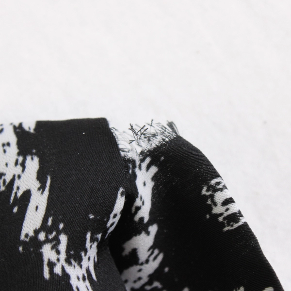 Hilary Radley Black and White Diamond Pattern V-Neck Blouse Women's 3X