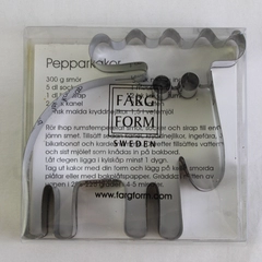Farg Form Sweden Metal Moose Cookie Cutter 3.75" x 4" Silly Cute