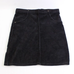 Hue Short Solid Black Ribbed Skirt Women's Size XS