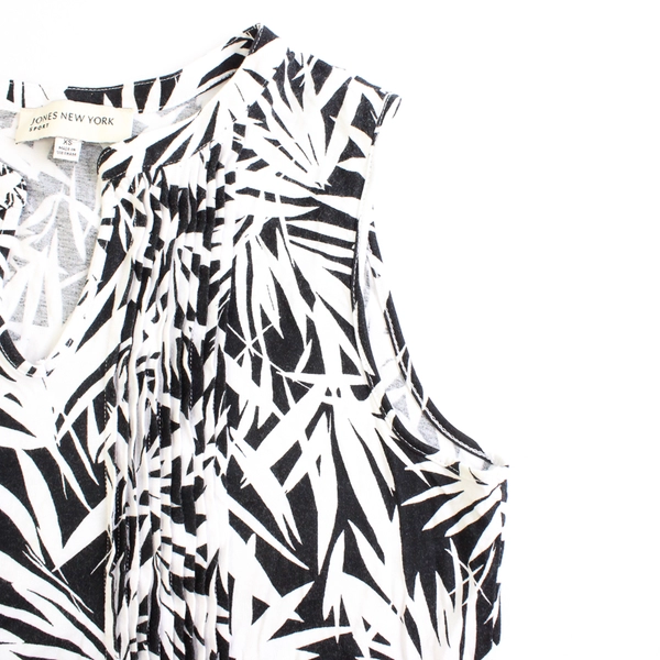 Jones New York Sport Black and White Knee-Length Shift Dress Women's XS