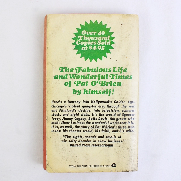 The Wind at My Back by Pat O'Brien 1967 Paperback Autobiography 
