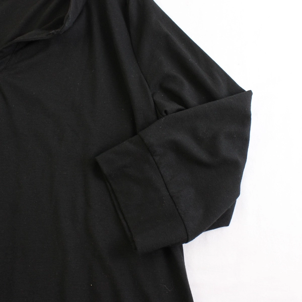 Ofeefan Solid Black 3/4-Sleeve Top Women's Size XL