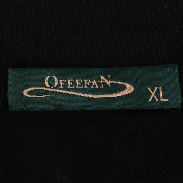 Ofeefan Solid Black 3/4-Sleeve Top Women's Size XL