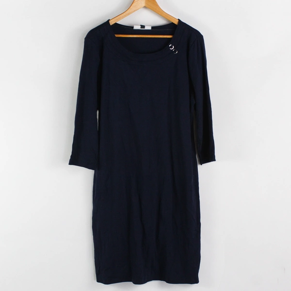 NWT Karen Scott Sport Navy Blue 3/4-Sleeve Shirt Dress Women's Size XL