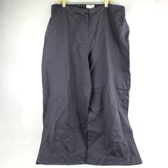 Soft Surroundings Gray 100% Linen Wide-Leg Pants Women's Size 16 FLAWED