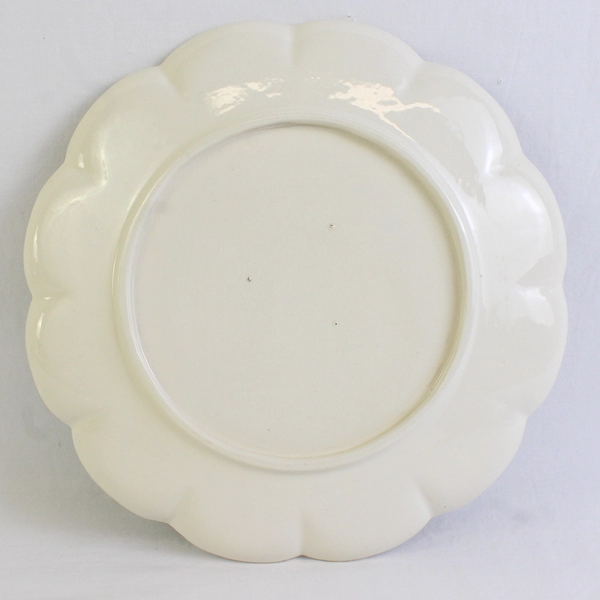 Unbranded Santa With Poinsettia Decorative Plate 10.25" Diameter