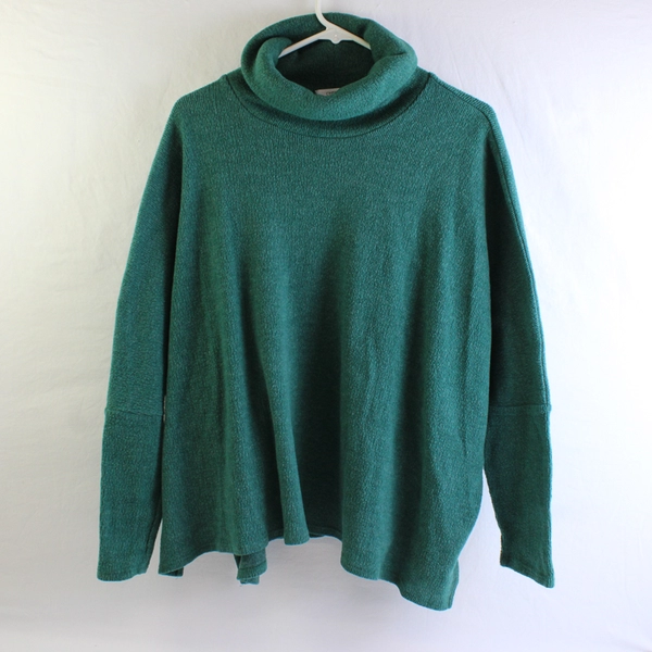 Cherish Emerald Green Knit Turtleneck Sweater Women's Size XL