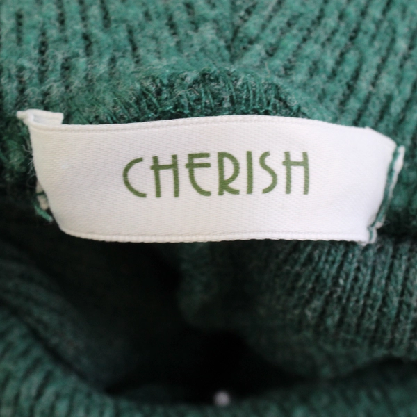 Cherish Emerald Green Knit Turtleneck Sweater Women's Size XL