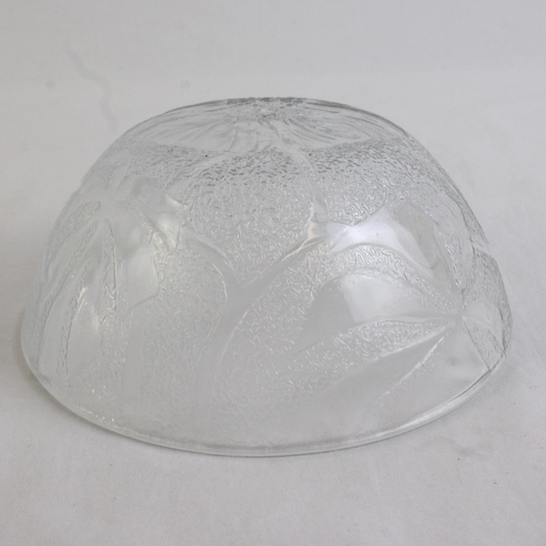 Lot Of 2 Unbranded Clear Glass Poppies Floral Pattern Glass Bowl 5" Diameter