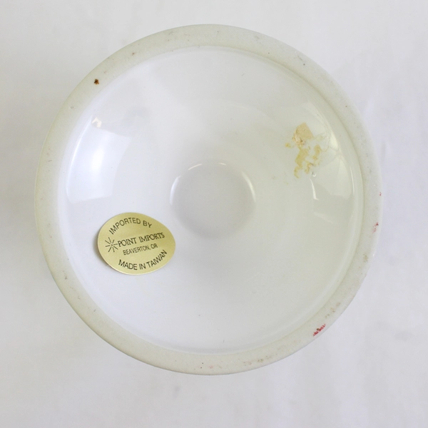 Point Imports Blue/Pink/White Pastel Speckled Ceramic Goblet Cup 5.25" Tall