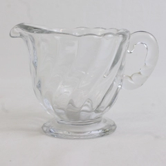 Fostoria Colony Pattern Clear Glass Creamer Without Sugar Bowl 3.25" Tall