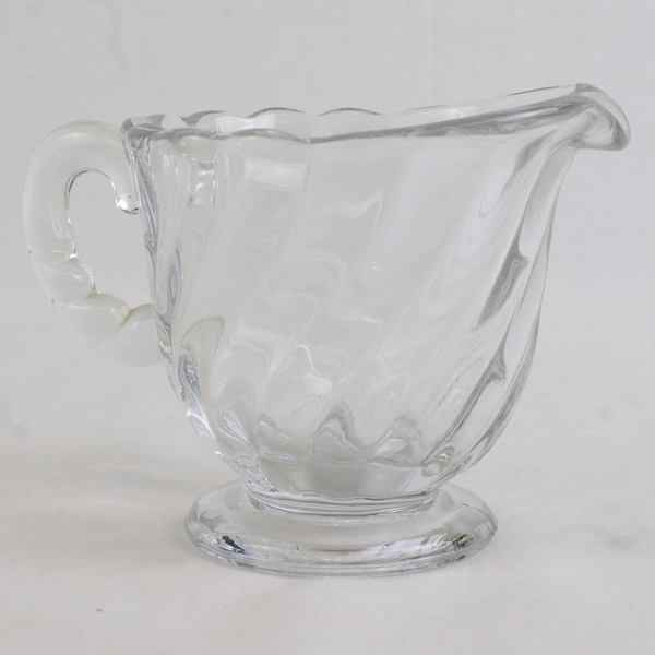 Fostoria Colony Pattern Clear Glass Creamer Without Sugar Bowl 3.25" Tall