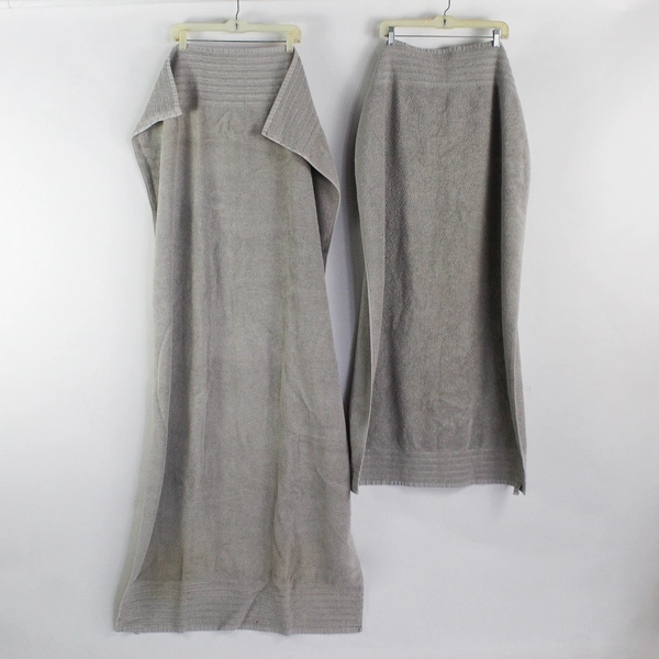 Lot Of 2 Matching Hotel Collection Solid Gray Bath Towels 100% Cotton 28.5"x 50"