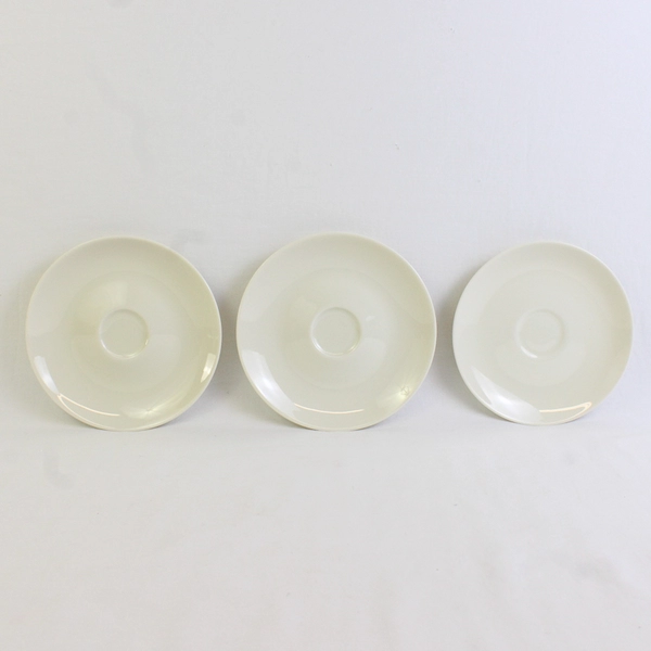 Lot Of 3 Castleton (USA) Museum White Pattern Saucer For Demitasse Cup 6.75"