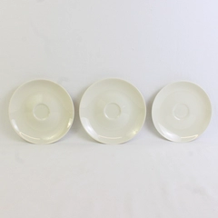 Lot Of 3 Castleton (USA) Museum White Pattern Saucer For Demitasse Cup 6.75"