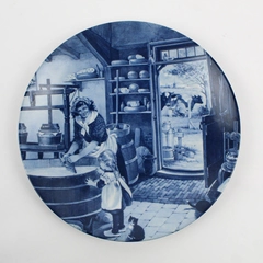 Ter Steege Bv Delft Blauw Blue/White Decorative Plate 9.5" Diameter