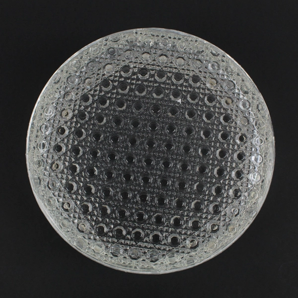 Unbranded Cut Glass Bowl With Silver Decor Plate Rimming 9" Diameter 3.25" Tall