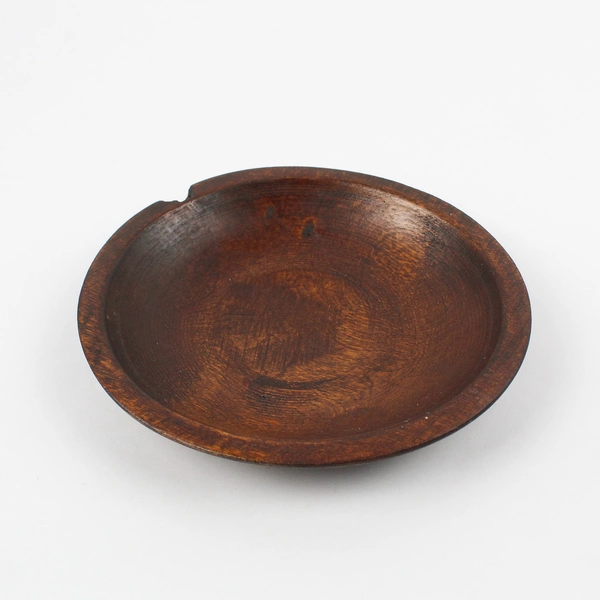 Lot Of 8 Unbranded Handmade Carved Wood Small Salad Plates About 7.25" Diameter