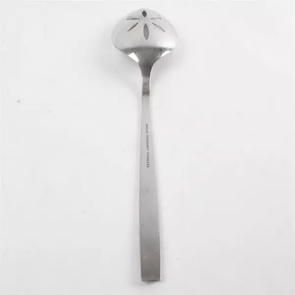 Set of 2 Oneida Flight Pierced Stainless Tablespoons by Community 8.25"