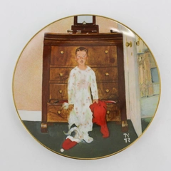 1974 Lake Shore Prints Inc Norman Rockwell The Truth About Santa 2nd Ed. Plate