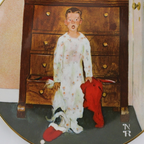 1974 Lake Shore Prints Inc Norman Rockwell The Truth About Santa 2nd Ed. Plate