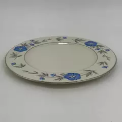 Castleton Studios Hand Painted Beatrice Blue Flower Dinner Plate 
