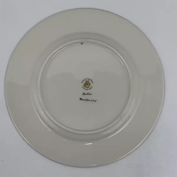 Castleton Studios Hand Painted Beatrice Blue Flower Dinner Plate 