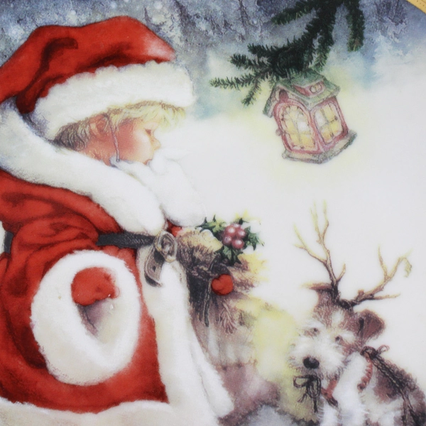 Hamilton Collection Lisi Martin Santa's Littlest Reindeer Christmas Plate