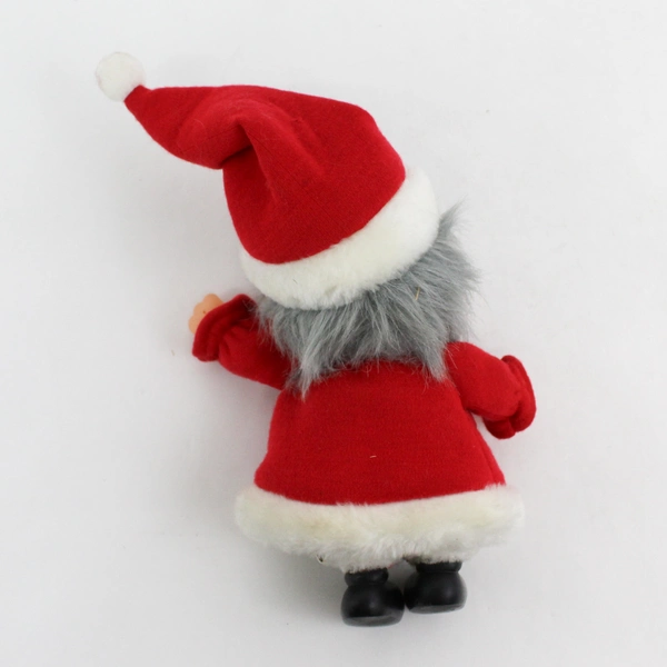 1983 Applause Russ Christmas Troll Elf Gnome Hanging Ornament Gray Hair Santa 8"