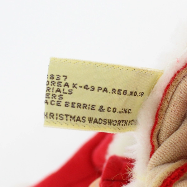 1983 Applause Russ Christmas Troll Elf Gnome Hanging Ornament Gray Hair Santa 8"