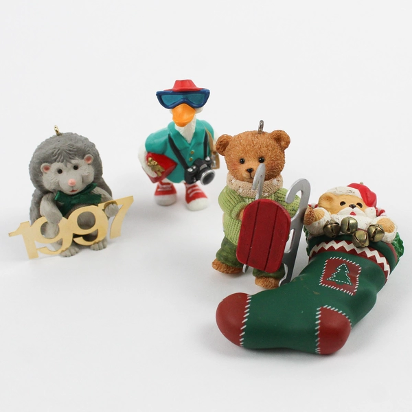 Lot of 13 Vintage Hallmark Holiday Ornaments 1980's-2000's