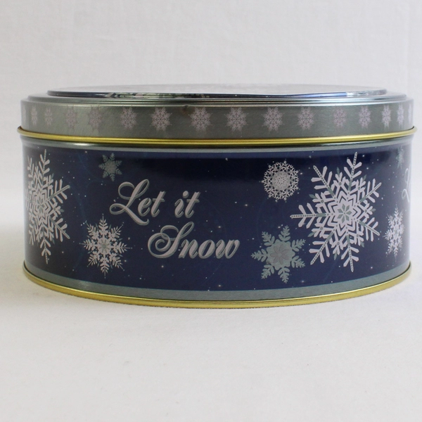 Lindy Bowman Co. Round Snowflake Cookie Tin 6"
