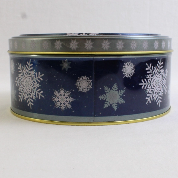 Lindy Bowman Co. Round Snowflake Cookie Tin 6"