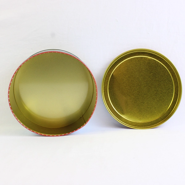 Lindy Bowman Co. Round Christmas Dinosaur Cookie Tin 7"