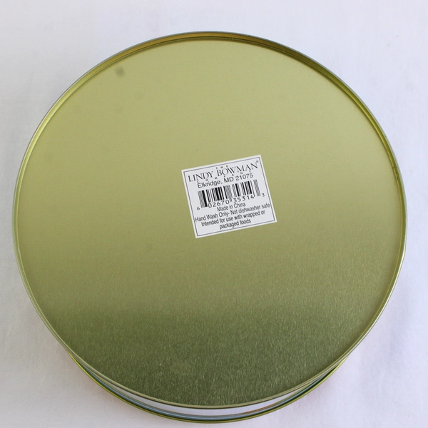 Lindy Bowman Co. Round Christmas Dinosaur Cookie Tin 7"