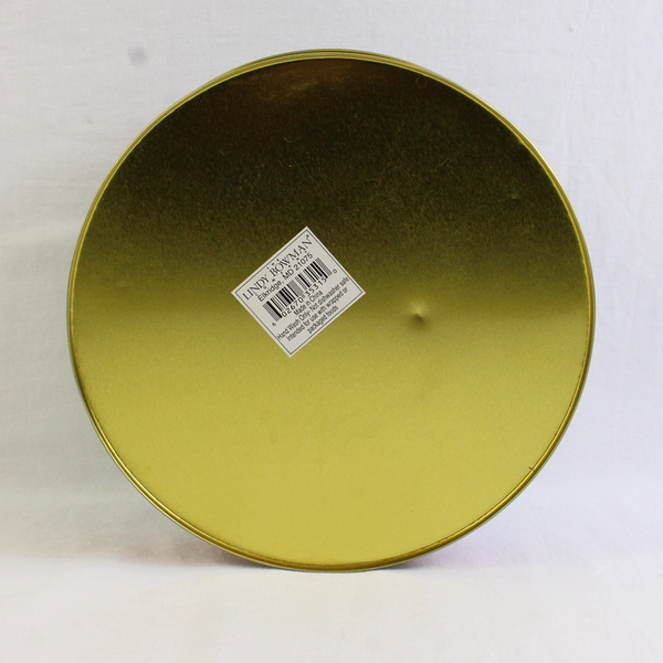 Lindy Bowman Co. Round Christmas Snowman Cookie Tin 7.5"