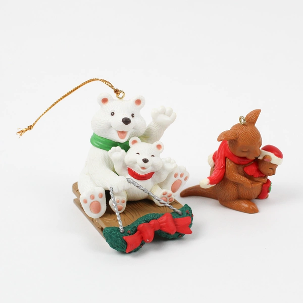 Lot of 8 Multiple Brands Vintage 1980's-1990's Christmas Ornaments