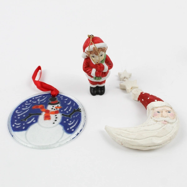 Lot of 8 Multiple Brands Vintage 1980's-1990's Christmas Ornaments