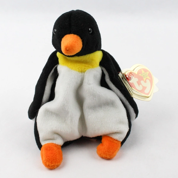 1995 Ty Beanie Babies Waddle the Penguin with Tags Plush Toy Style 4075