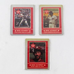 Lot of 3 Vtg 1983 Mike Schmidt Baseball Cards - All Star Home Runs