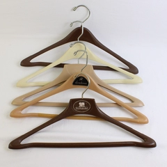 Lot of 5 Tan & Brown Plastic Suit Hangers John Thomas BATTS Closet Storage