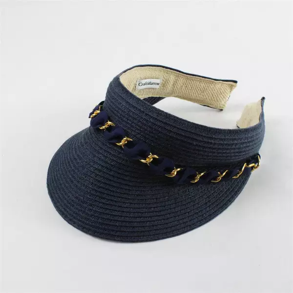 Croft & Barrow Women's Blue Adjustable Sun Visor Hat Outdoor Cap