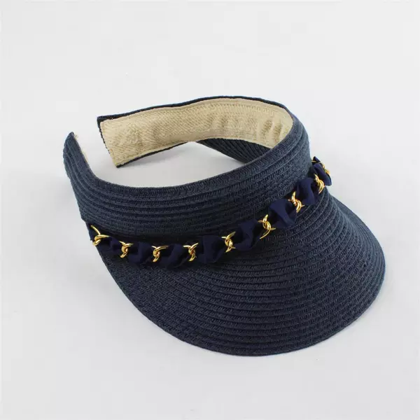 Croft & Barrow Women's Blue Adjustable Sun Visor Hat Outdoor Cap