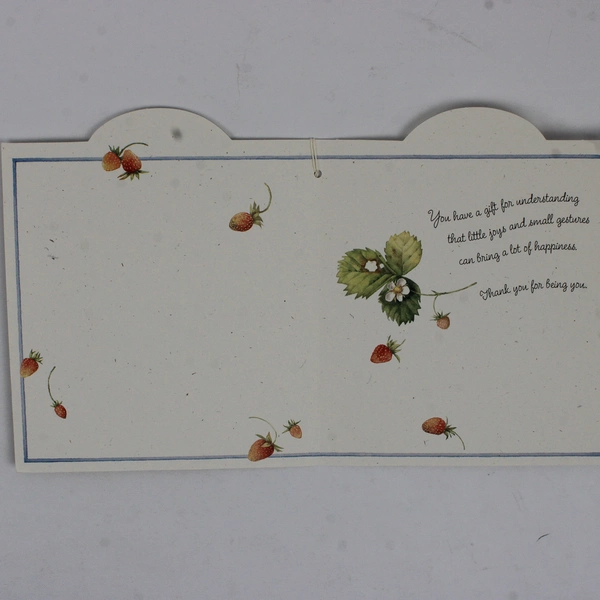 Vintage 1999 Hallmark Marjolein Bastin Thank You Card with Envelope