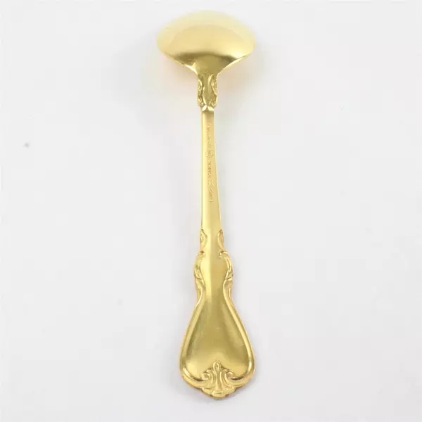 Set of 3 Cambridge Silver Jessica Stainless Gold Electroplate Oval Soup Spn New